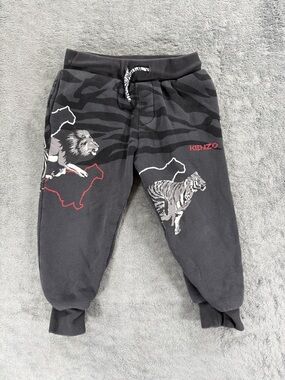 Kenzo Kids Lion and Tiger Print Sweatpants in Brushed Fleece 3A/98